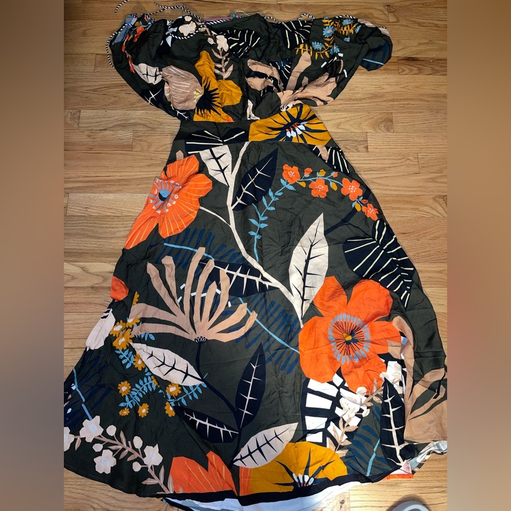 FARM RIO ANTHROPOLOGIE MIDI DRESS